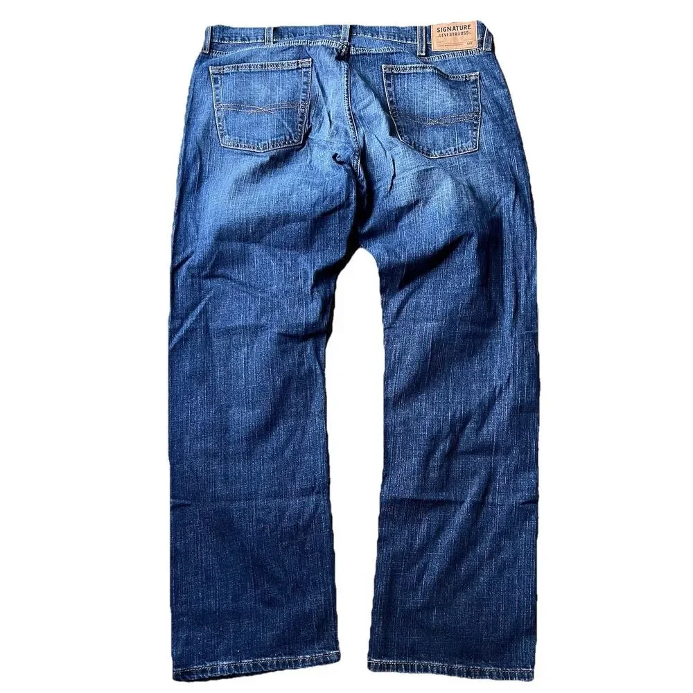 Levi's Signature S51 Straight Leg Blue Denim Jeans Pants Men's 40x32